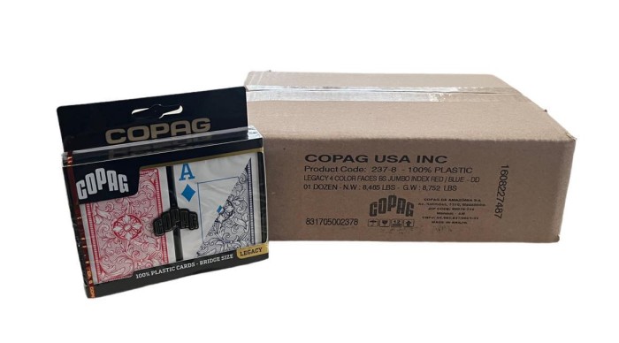 Bridge Super Index Legacy Red Blue 4 Color Pip COPAG Case