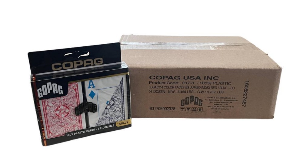 Bridge Super Index Legacy Red Blue 4 Color Pip COPAG Case