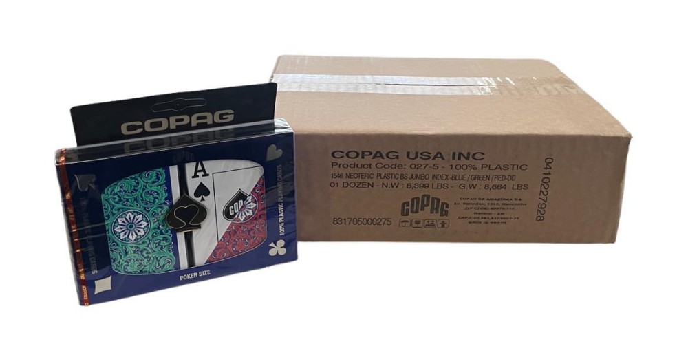 Bridge Super Index 1546 Blue Green Red COPAG Case 12 Setups