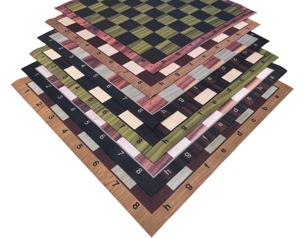 Series II - Wood Grain Thin Floppy Mousepad Chess Board