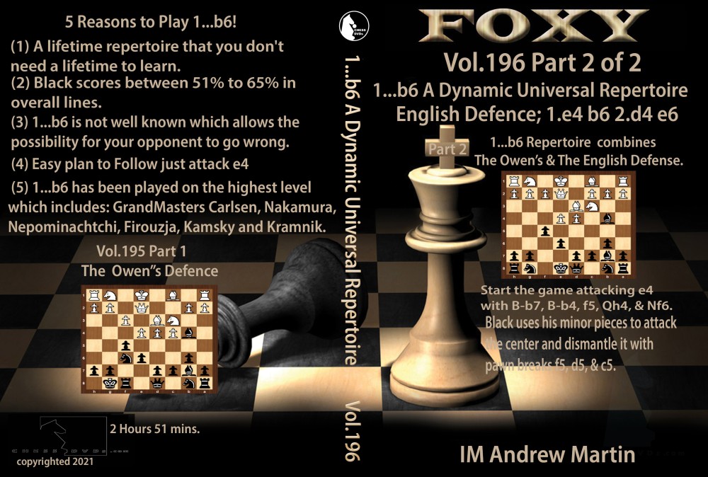 Foxy Chess 195 & 196 Download The Owens & English Defence