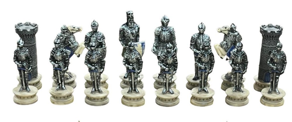 The Medieval Knight Resin Theme Chess Pieces