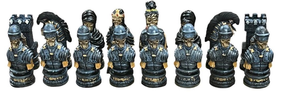 The  Skull Resin Theme Chess Pieces
