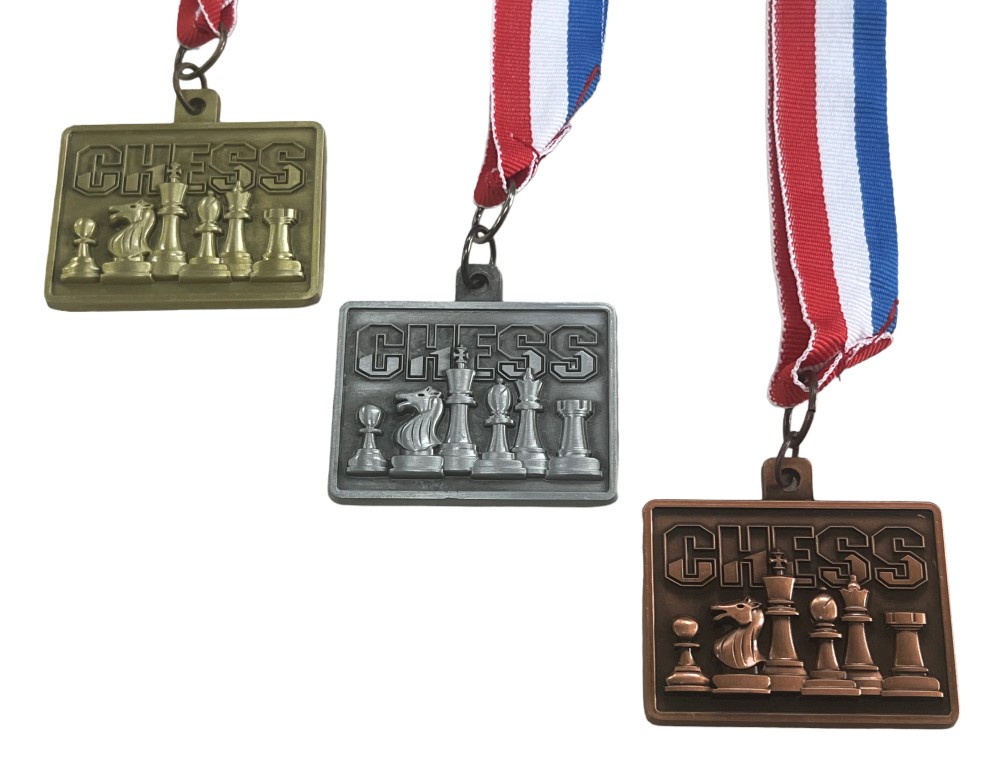Ultimate Chess Medal - Satin Finish - Gold, Silver, Bronze
