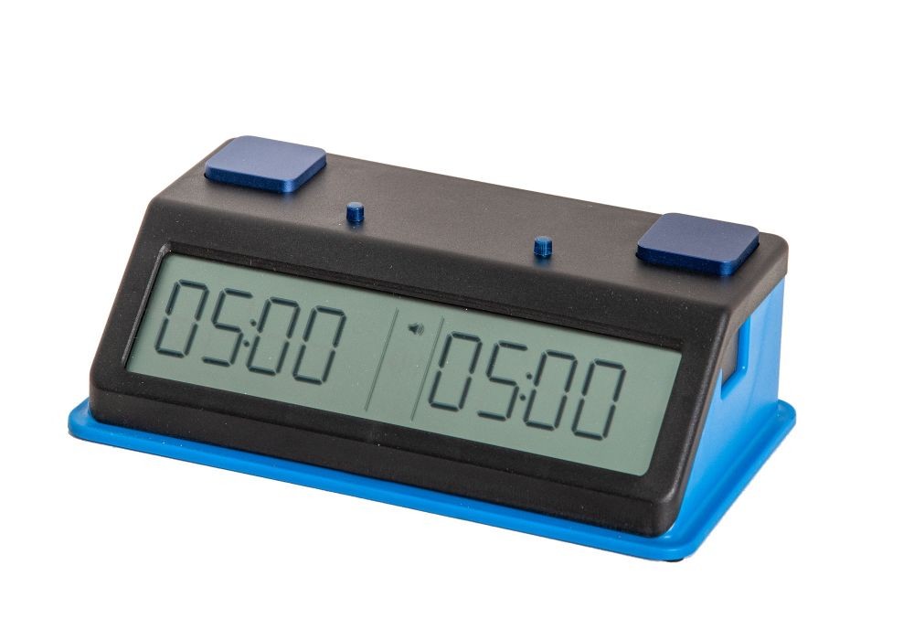 Z MART Tap - n - Touch Digital Chess Clock: Blue Touch - LCD Display