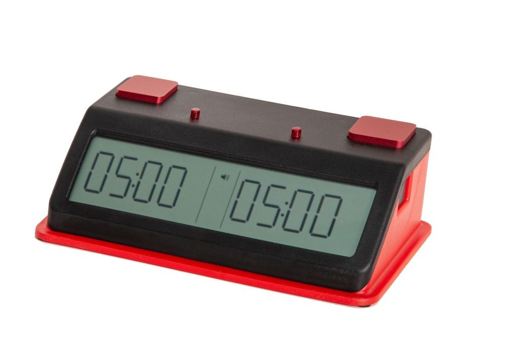 Z MART Tap - n - Touch Digital Chess Clock: Red Touch - LCD Display