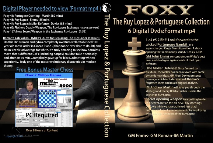 Ruy Lopez & Portuguese Collection (6 Digital DVDs) Download or Disk