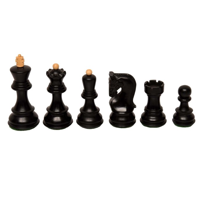 Zagreb - Ebonized - Wood Chess pieces – 3.7” King