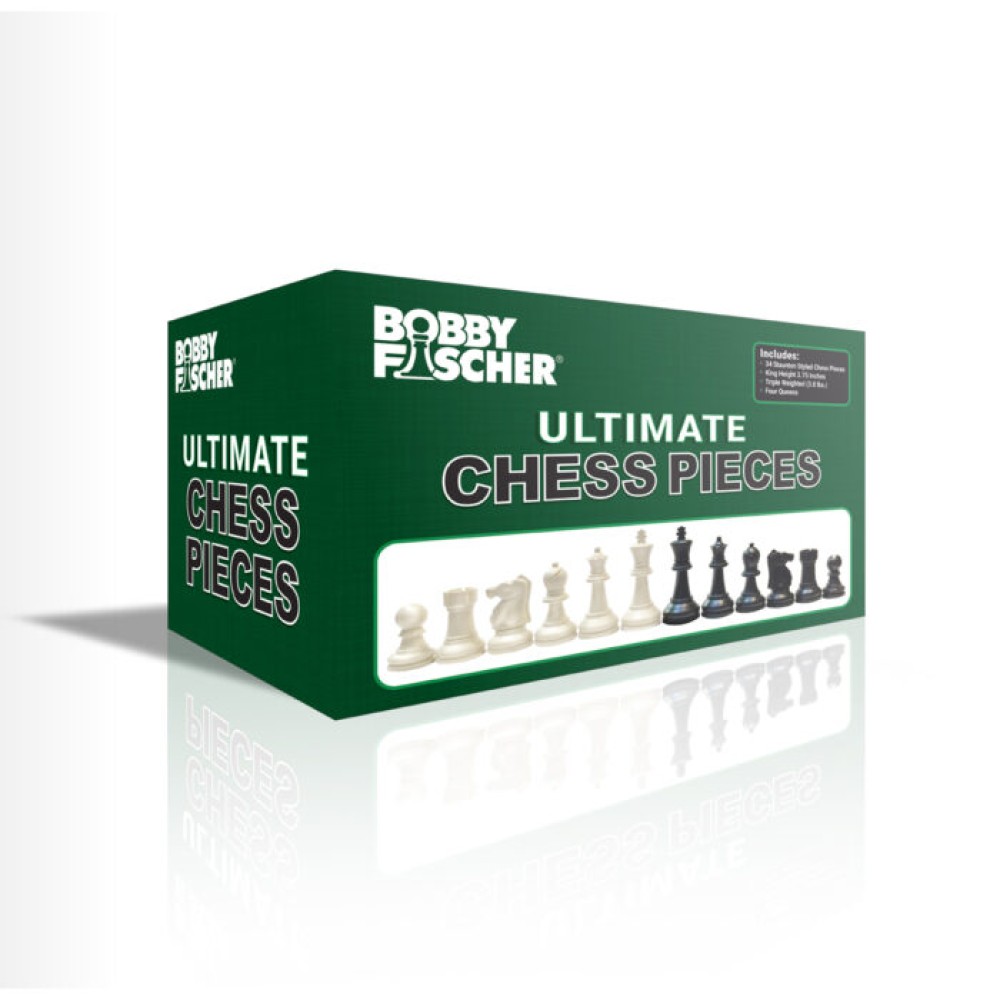 Bobby Fischer Ultimate New White Triple Weight Chess Pieces