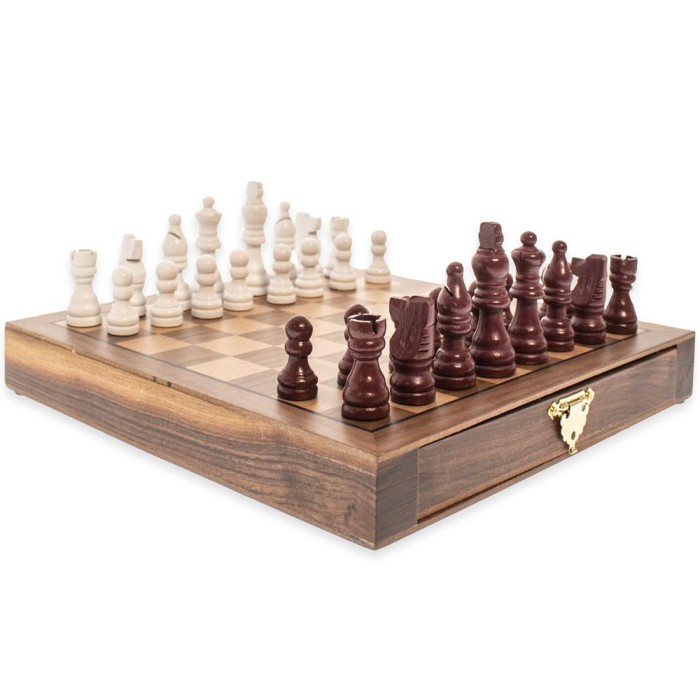 Travel Hardwood Chess Set & Magnetic Pieces