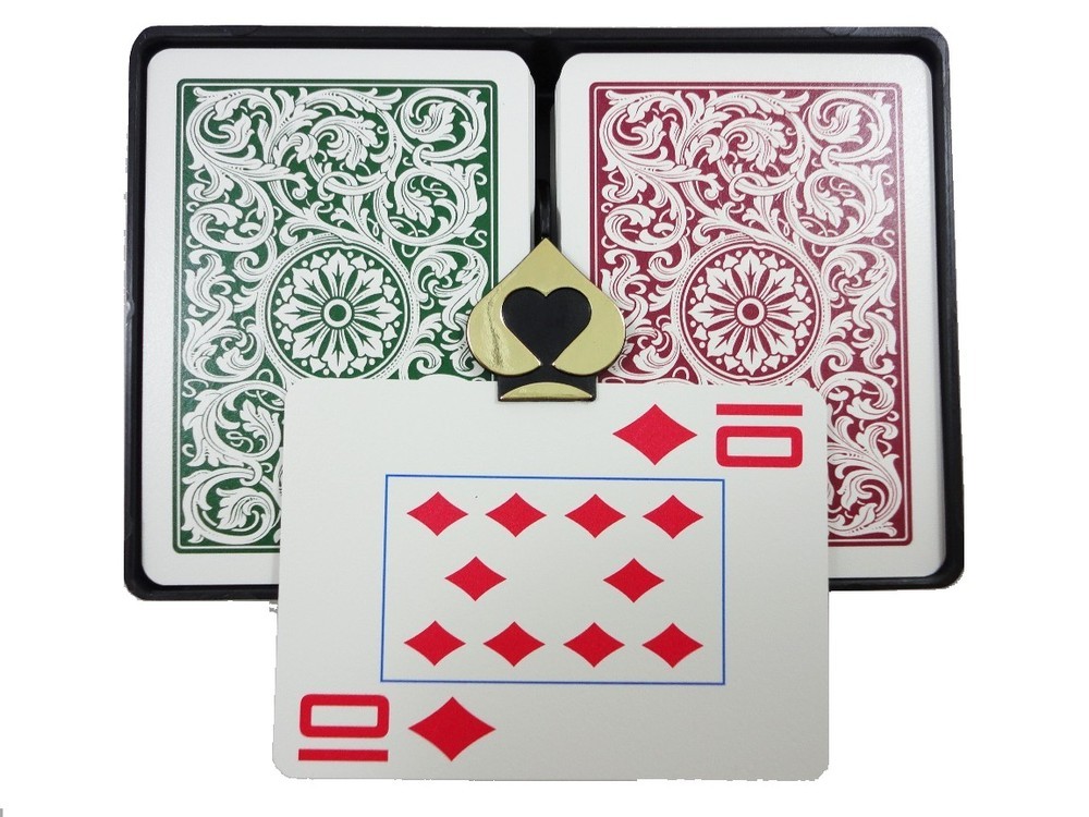 COPAG 1546 - Green/Burgundy - Super Index - Poker