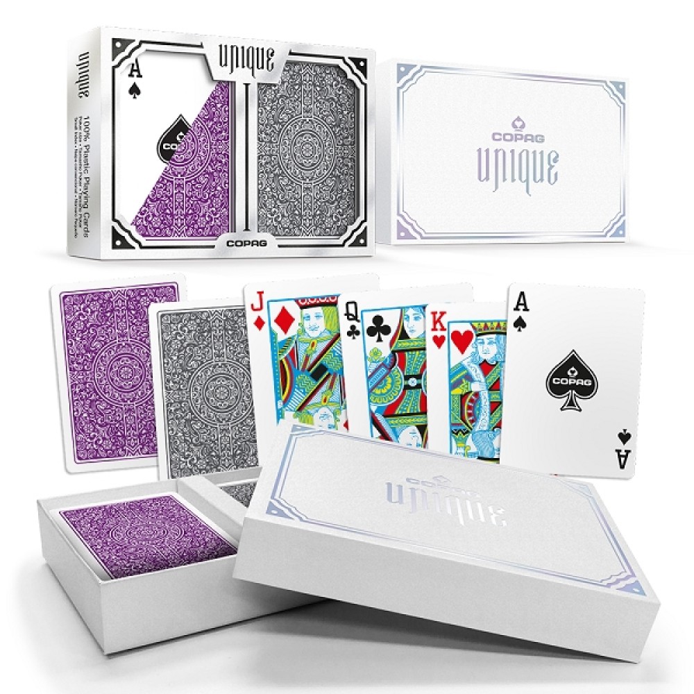 COPAG UNIQUE - Purple & Gray - Regular Index - Poker