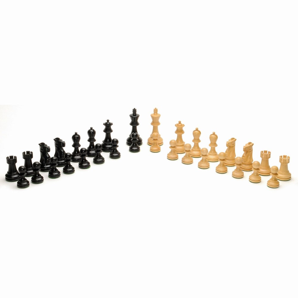 Ebonized Wood Jacques Chessmen – Weighted & Handpolished