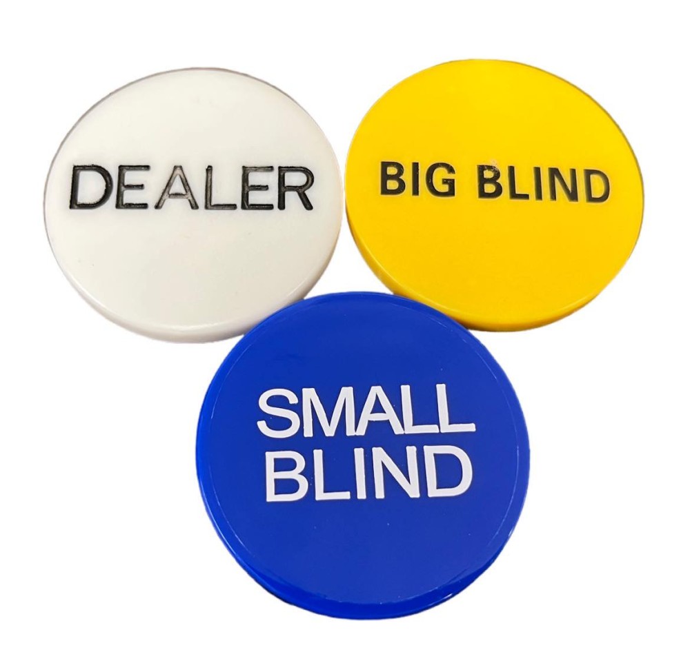 Texas hold'em Dealer Small Big Blind Buttons