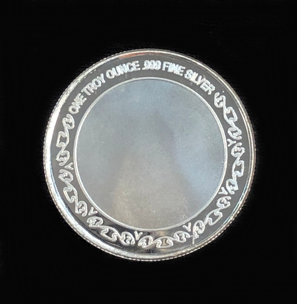 The King  - 1 Troy Oz  Pure Silver Chess Coin - 1 9/16 in. Dia.