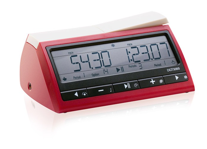 DGT 3000 Digital Chess Clock - Red
