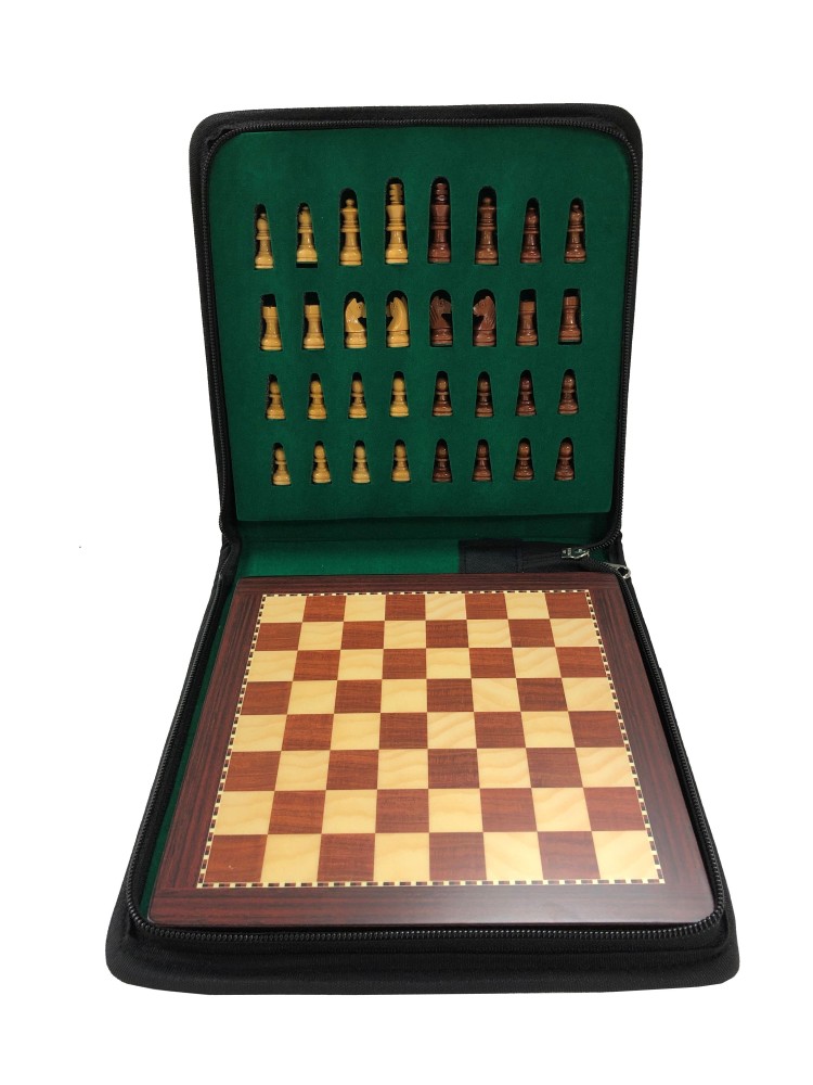 7 3/4 Wood Magnetic Travel Chess Set