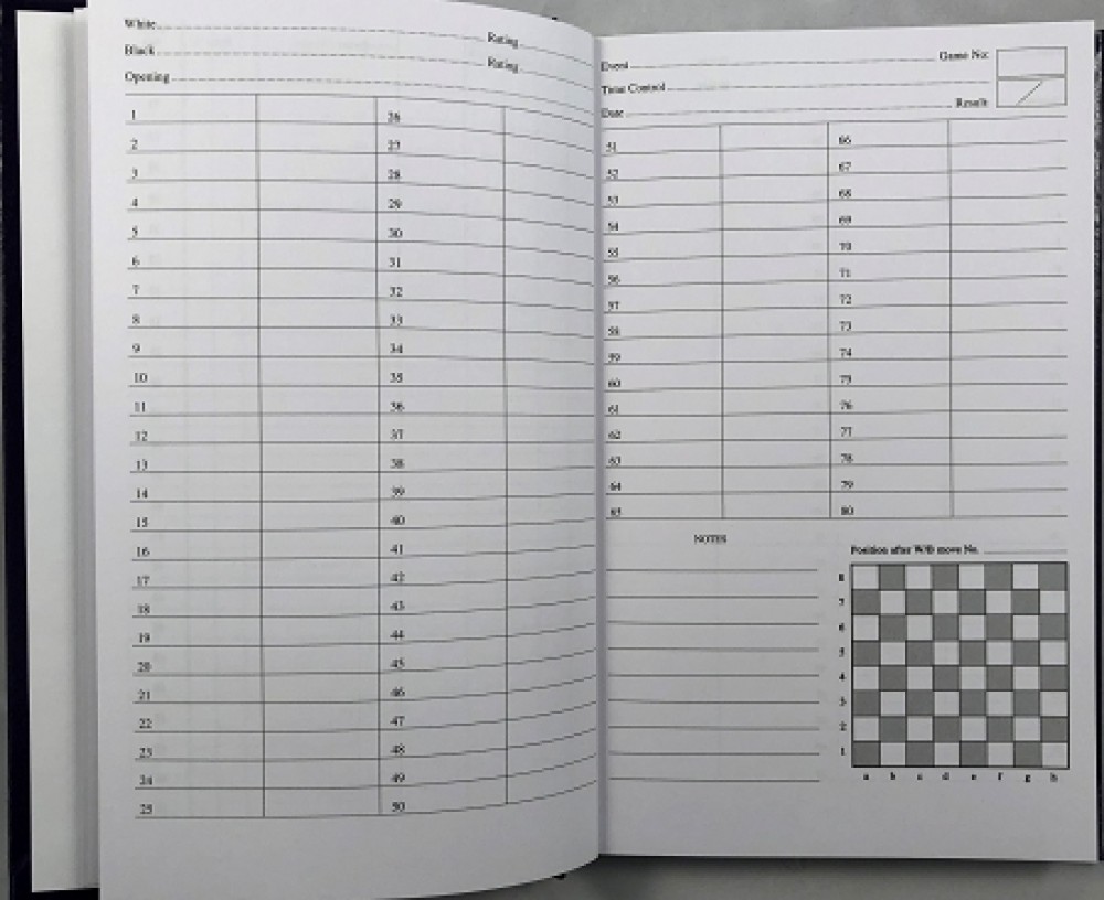 Green Chess Hardcover Scorebook