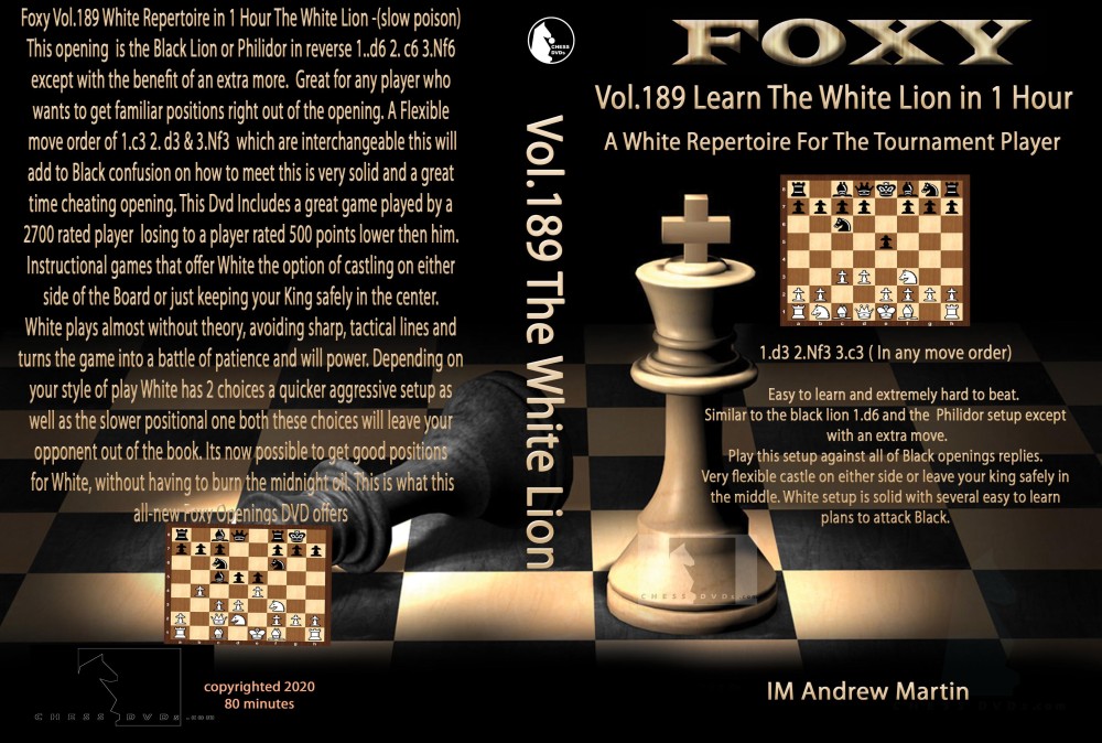 Foxy Chess 189  White Repertoire in 1 Hour