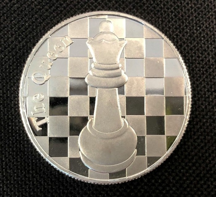 The Queen - 1 Troy Oz .999 Silver Round Chess Coin - 1 9/16" Dia.