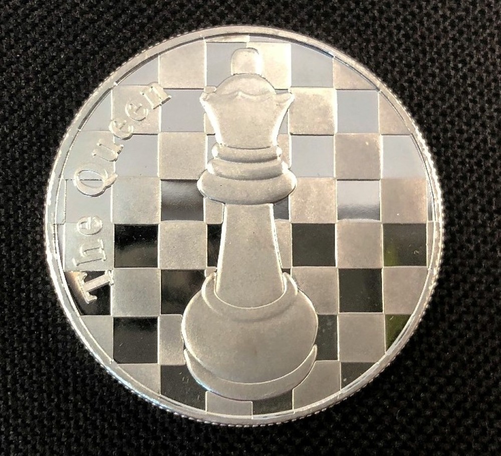 The Queen - 1 Troy Oz .999 Silver Round Chess Coin - 1 9/16" Dia.