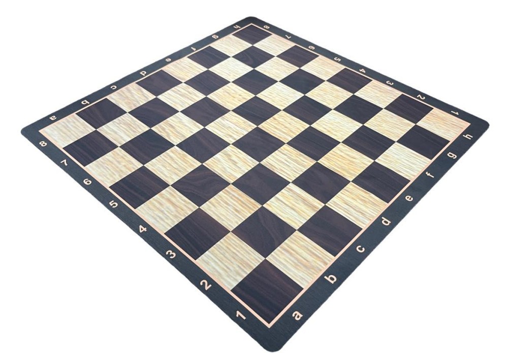 Chess Board - Wood Grain Floppy Mousepad  - 2 1/4" Squares - USA Made