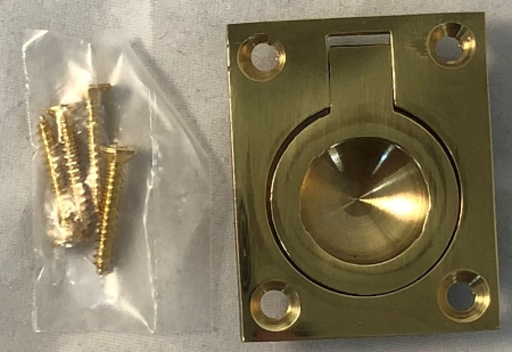 Brass Flush Ring Drawer/Door  Pull