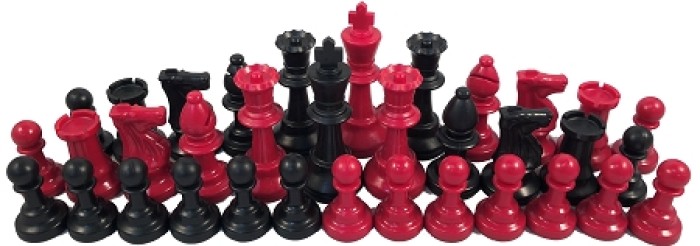 Red and Black Chess Set