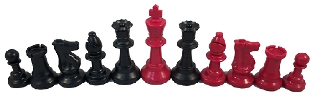 Red and Black Chess Set