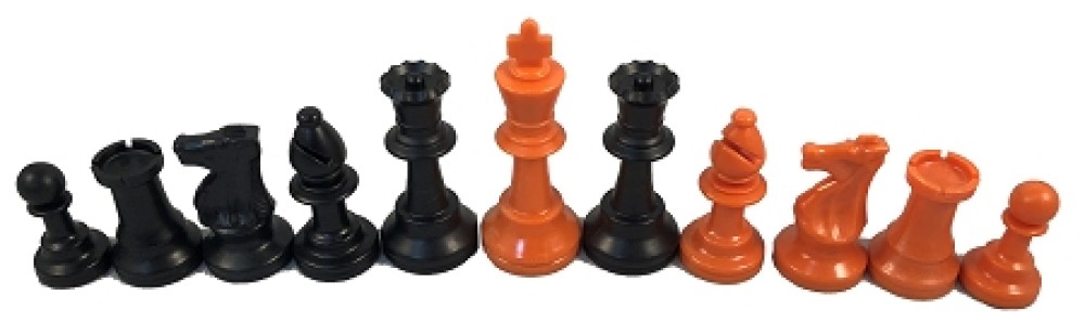 Orange & Black Chess Set