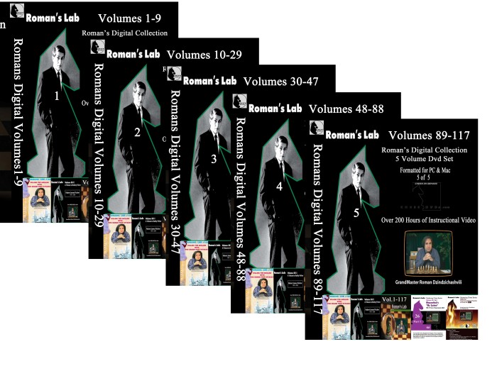 Roman's Lab Complete Digital Chess Catalog  1 - 117 on 5 Digital DVDs