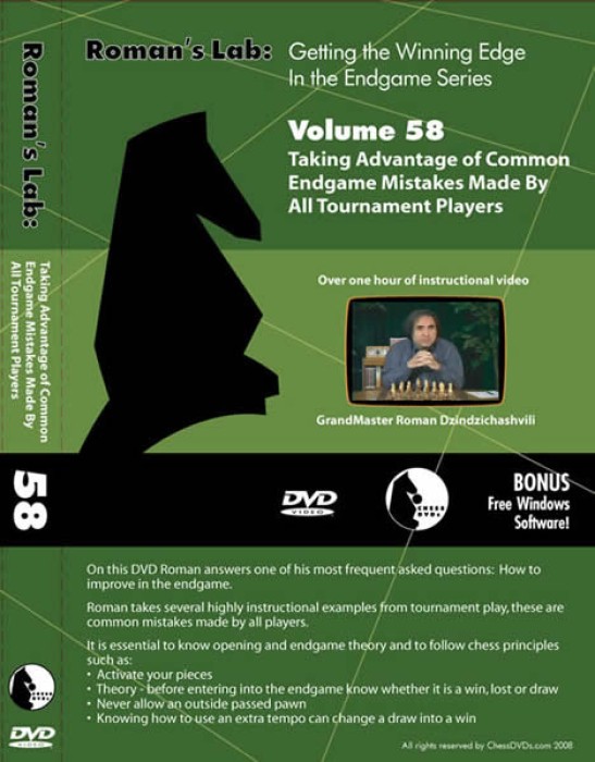 RL DVD 58: Taking Advantage of Endgame Mistakes in Chess