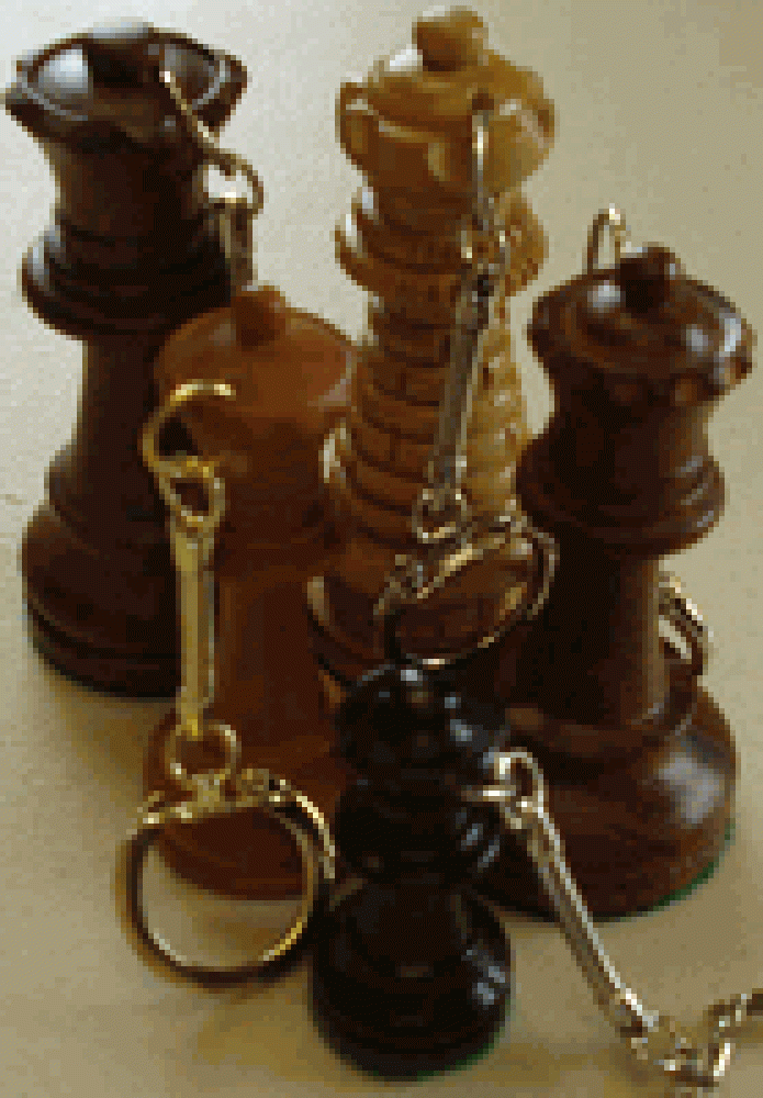 Wood Queen Keychain Key Ring