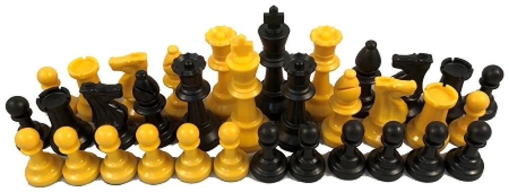 Yellow and Black Chess Set