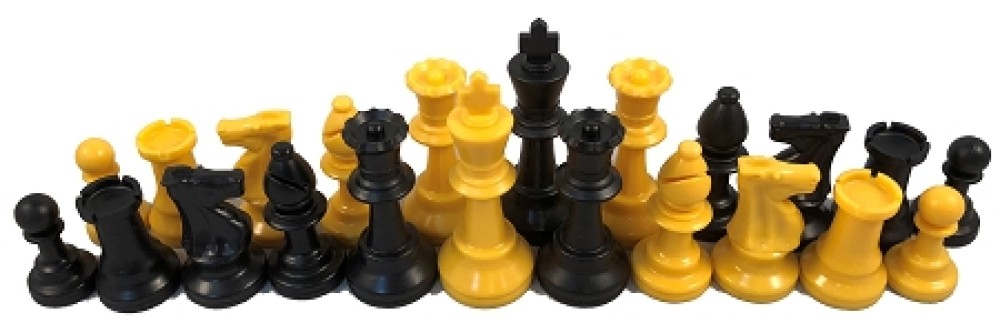 Yellow and Black Chess Set