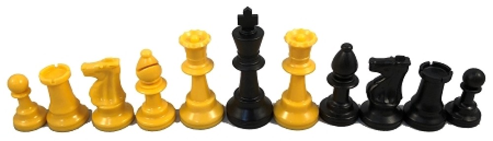Yellow and Black Chess Set