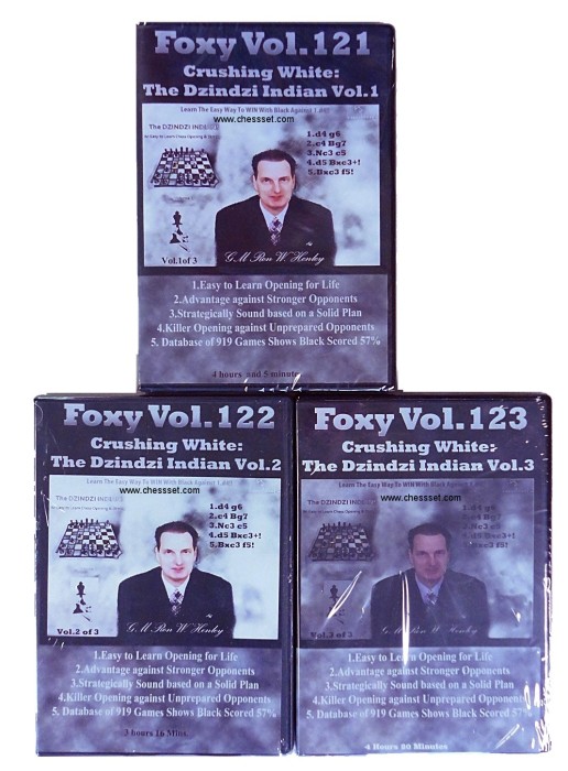 Foxy Chess DVD 121,122,123 play the Dzindzi Indian Immediately