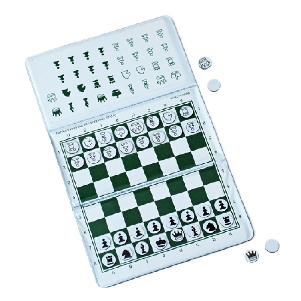 Checkbook Size Folding Pocket Chess Set