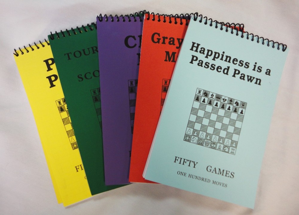 Set of 5 Chess Scorebooks / Notation Pads / Any 5