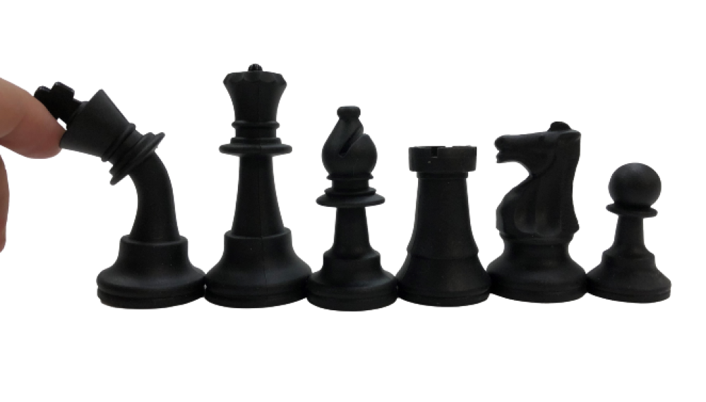 Washable Silicone Club Chess Set - Full Size 3 3/4 in. King