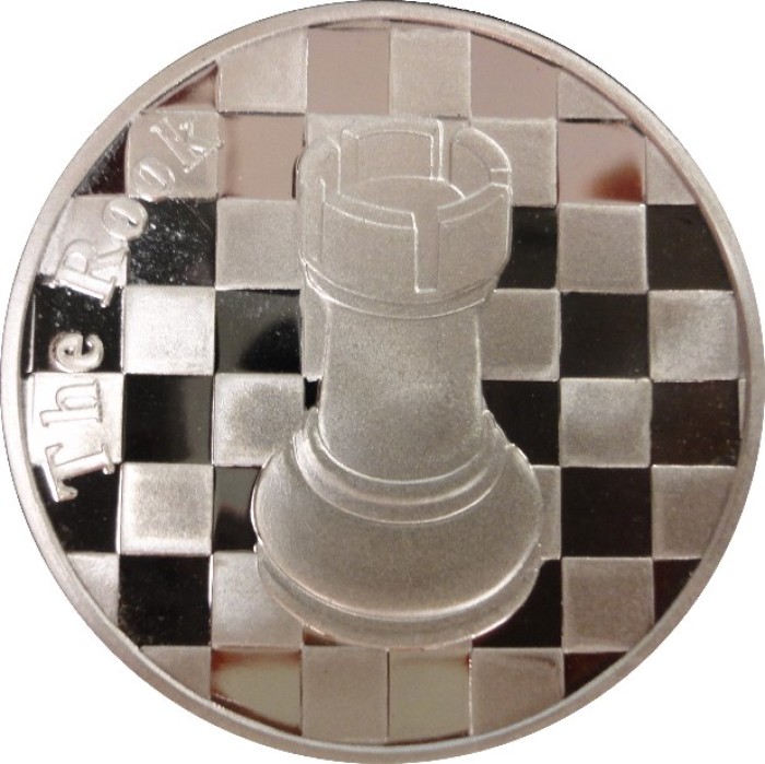 The Rook - 1 Troy Oz .999 Silver Round Chess Coin - 1 9/16 in. Dia.