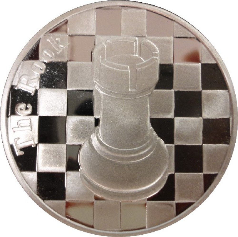 The Rook - 1 Troy Oz .999 Silver Round Chess Coin - 1 9/16 in. Dia.