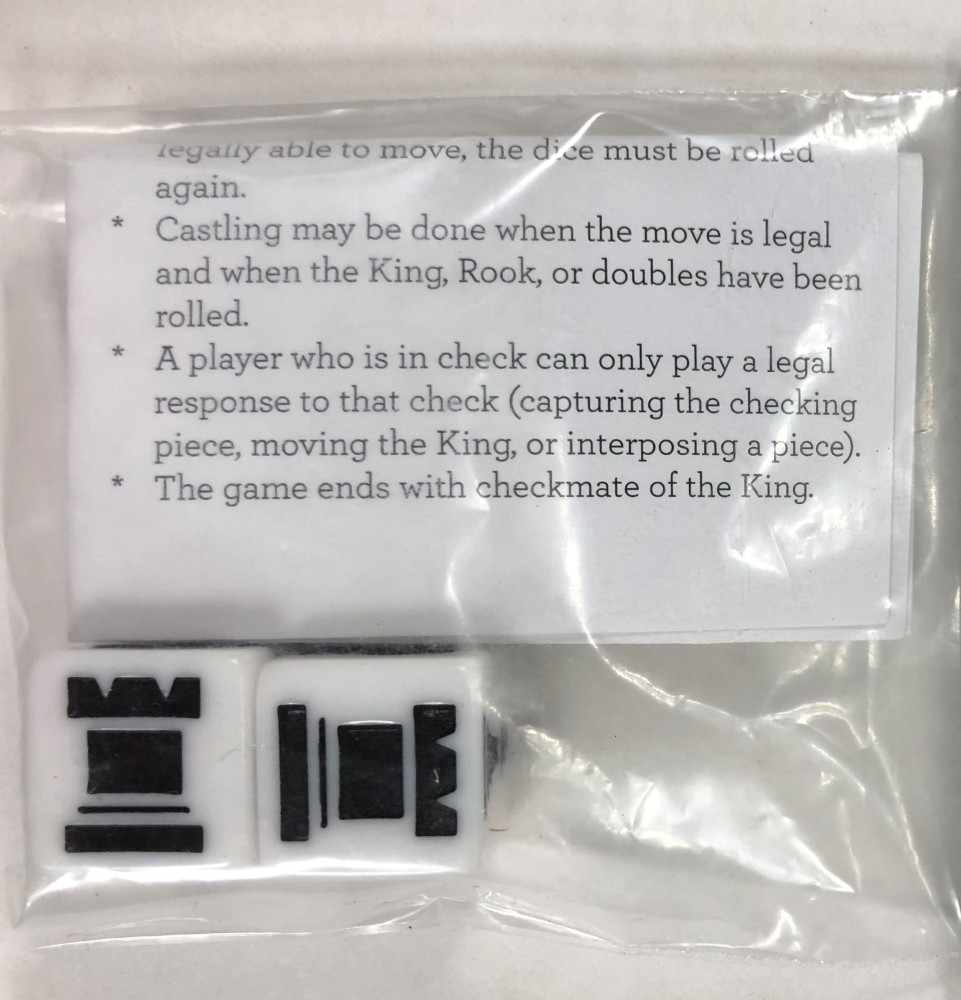 Equalizer Chess Dice Game - 2 Dice Set