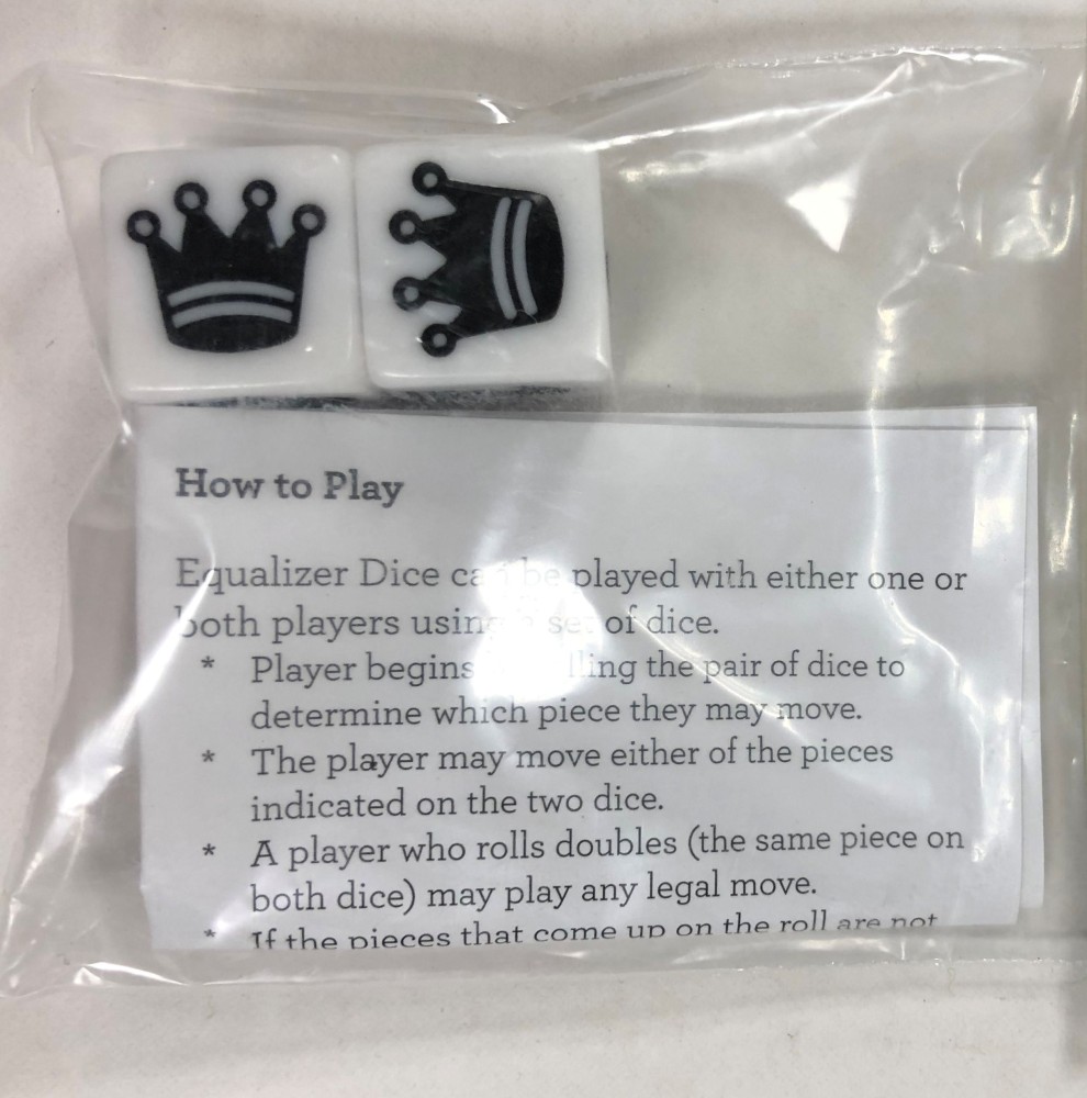 Equalizer Chess Dice Game - 2 Dice Set