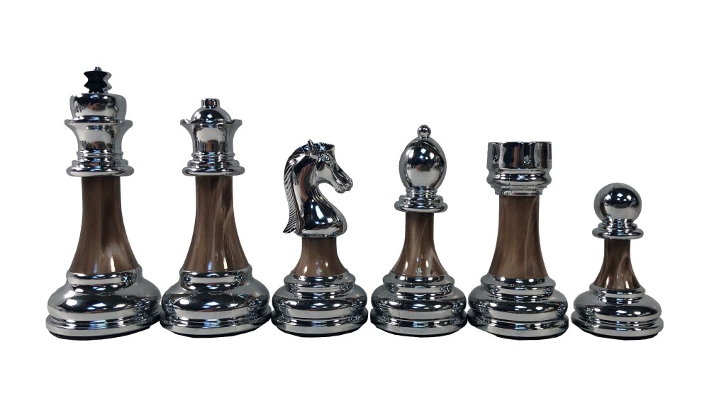 Classic Staunton Acrylic & Metal Heavy Chess Pieces