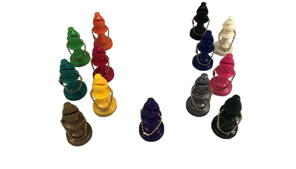 Bishop Chess Keychain - Plastic  - Full Size - Color Choice