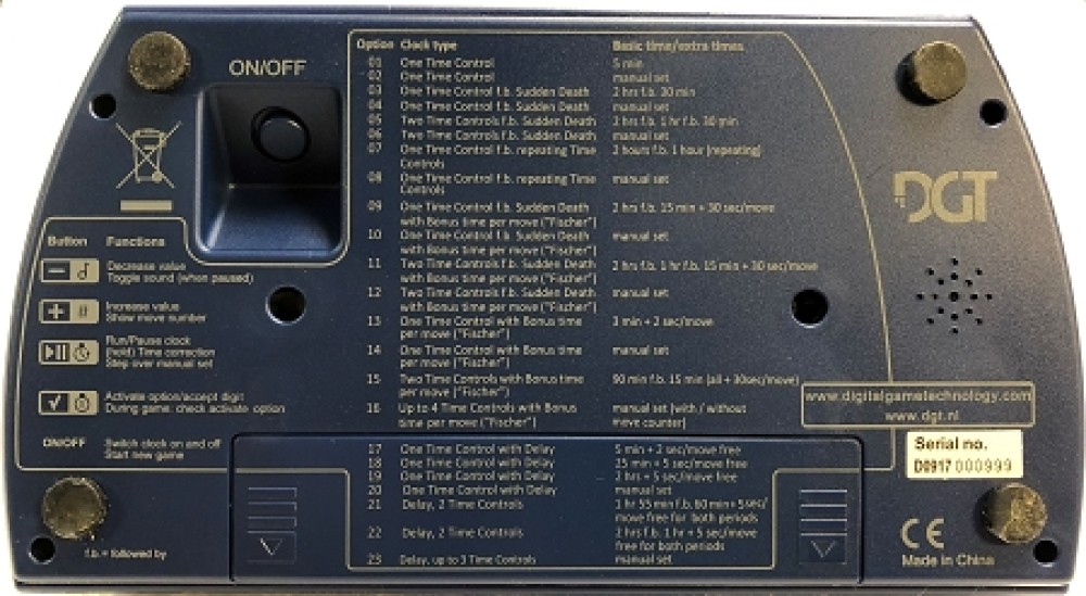 DGT North American Digital Chess Clock
