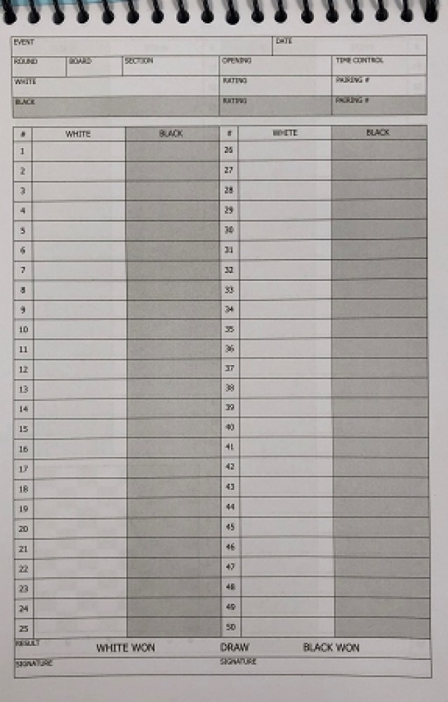 Pawn Power Yellow Softcover Scorebook