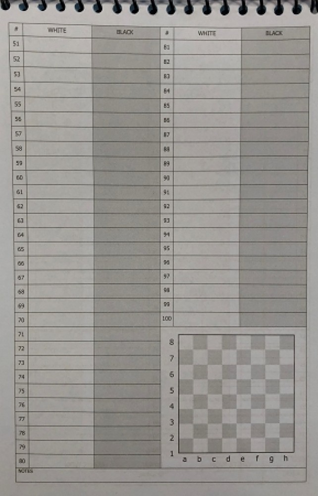 Pawn Power Yellow Softcover Scorebook