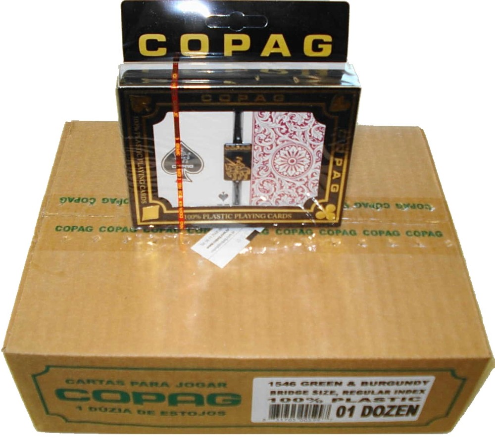 Bridge Regular Index 1546 Green/Burg Case 12 Setups COPAG